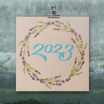 New Year Lavender Flower Wreath
