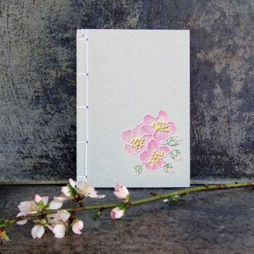 Almond Flowers. Small Floral Notebook.