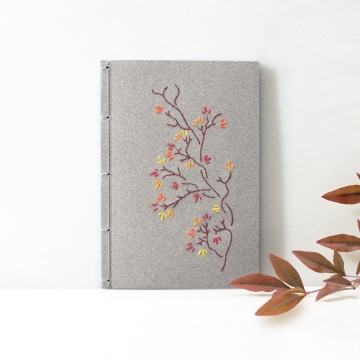 Autumn Branch. Gray Small Notebook