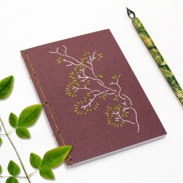Tree Branch. Burgundy Small Notebook